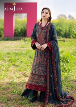 Lawn-3PC Embroidered Shirt with Chiffon Embroidered Dupatta- 5085