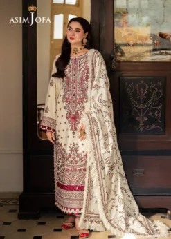 Lawn-3PC Embroidered Shirt With Digital Printed Jauqard Dupatta-5051