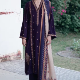 Lawn-3PC Embroidered Shirt With Digital Printed Jauqard Dupatta-5121