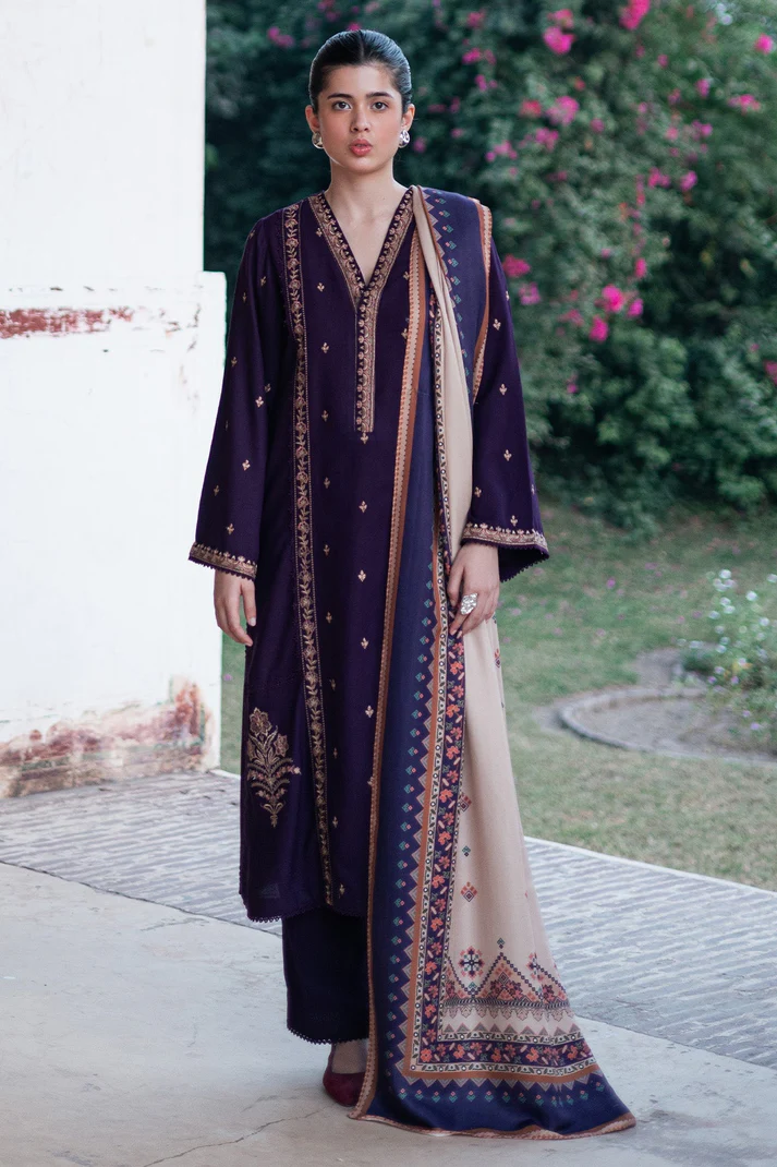 Lawn-3PC Embroidered Shirt With Digital Printed Jauqard Dupatta-5121