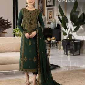 Lawn 3PC Embroidered With Chiffon Embroidered Dupatta-5022