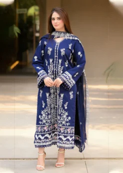 Lawn-3PC Embroidered Shirt with Chiffon Embroidered Dupatta-5061