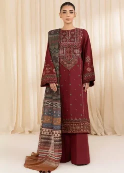 Lawn-3PC Embroidered Shirt with Digital Printed Jacquard Dupatta-5066