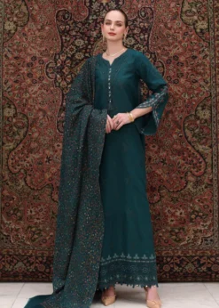 3PC Lawn Embroidered Shirt With Digital Printed Jauqard Dupatta-5128