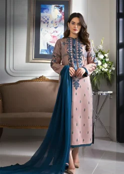 Lawn-3PC Embroidered With Chiffon Dupatta-5063