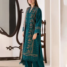 3PC LAWN EMBROIDERED SHIRT WITH DIGITAL PRINTED JACQUARD DUPATTA - 5026