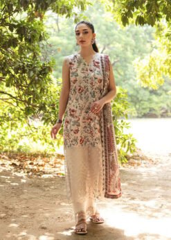 3PC Lawn Printed Shirt With Digital Printed Dupatta-1615