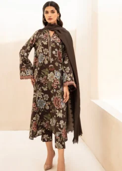 3PC Lawn Printed Shirt With Voile Printed Dupatta-1510