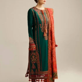 Lawn-3PC Embroidered with Digital Printed Jacquard Dupatta-5113