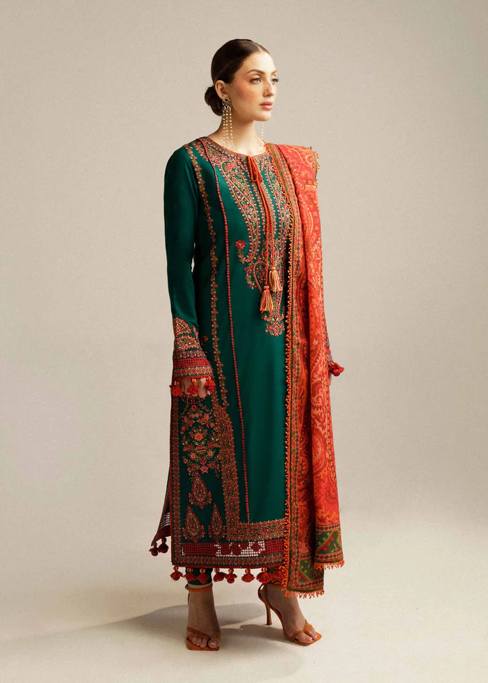 Lawn-3PC Embroidered with Digital Printed Jacquard Dupatta-5113