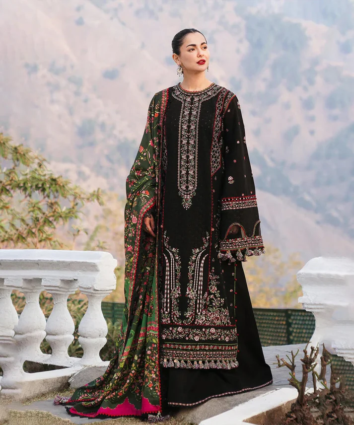 Lawn-3PC Embroidered with Digital Printed Jacquard Dupatta-5132