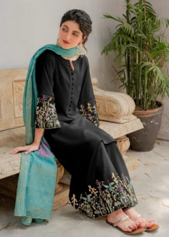 Lawn 3PC Embroidered Shirt with Digital Printed Jauqard Dupatta-5188
