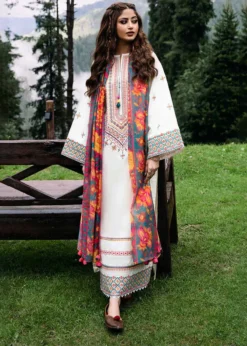 Lawn-3PC Embroidered Shirt with Digital Printed Jacquard Dupatta - 5148