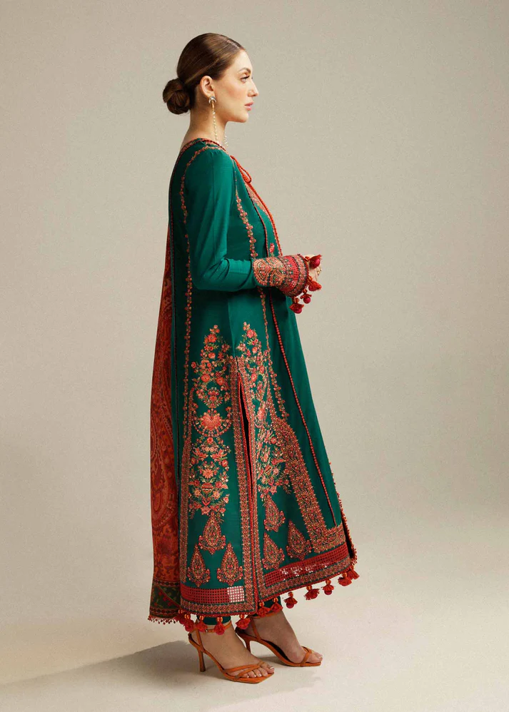 Lawn-3PC Embroidered with Digital Printed Jacquard Dupatta-5113 - Image 4