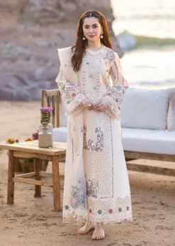 3PC Lawn Embroidered Shirt With Organza Embroidered Dupatta- 5013