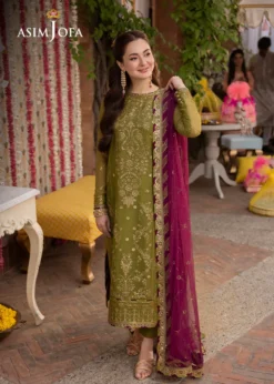 Lawn 3PC Embroidered With Chiffon Embroidered Dupatta-5020