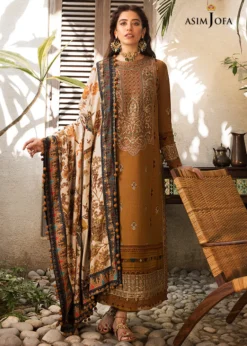 Lawn-3PC Embroidered Shirt With Digital Printed Jauqard Dupatta-5139