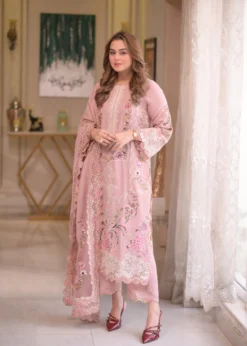 Lawn-3PC Embroidered Shirt With Embroidered Cotton Viscose Dupatta-5107