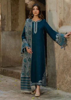 Lawn-3PC Embroidered Shirt with Digital Printed Jacquard Dupatta-5055