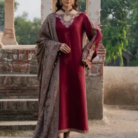 Lawn-3PC Embroidered Shirt With Digital Printed Jauqard Dupatta-5114