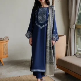 Lawn-3PC Embroidered Shirt With Digital Printed Jauqard Dupatta-5001