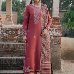 Lawn-3PC Embroidered Shirt with Digital Printed Jacquard Dupatta-5053
