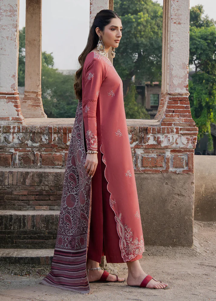 Lawn-3PC Embroidered Shirt with Digital Printed Jacquard Dupatta-5053 - Image 5