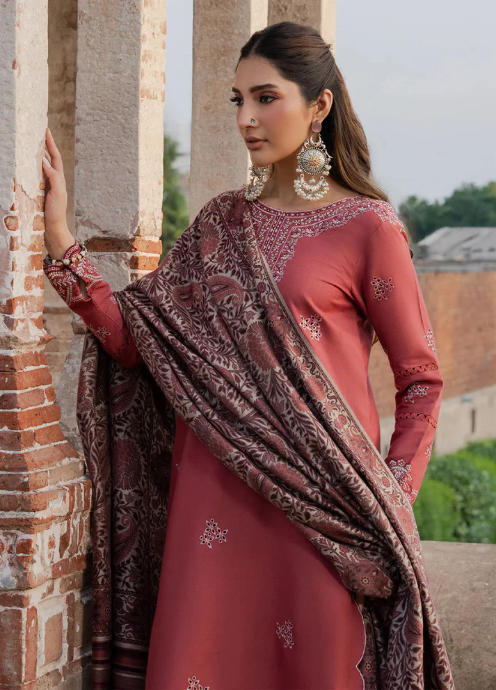 Lawn-3PC Embroidered Shirt with Digital Printed Jacquard Dupatta-5053 - Image 6