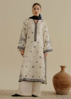 Lawn-3PC Embroidered Shirt with Digital Printed Jacquard Dupatta-1400