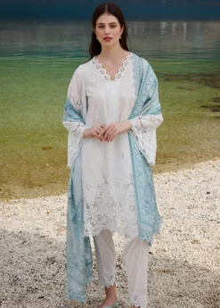 Lawn-3PC Embroidered Shirt with Digital Printed Jacquard Dupatta-1407