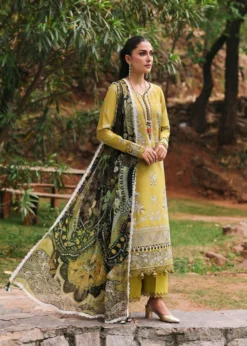 Lawn-3PC Embroidered Shirt with Digital Printed Jacquard Dupatta-1423