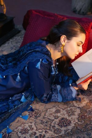 Lawn-3PC Embroidered Shirt with Digital Printed Jacquard Dupatta-1424 - Image 3