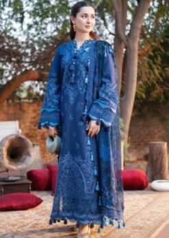 Lawn-3PC Embroidered Shirt with Digital Printed Jacquard Dupatta-1424