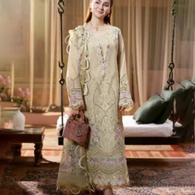 Lawn-3PC Embroidered Shirt with Digital Printed Jacquard Dupatta-1426