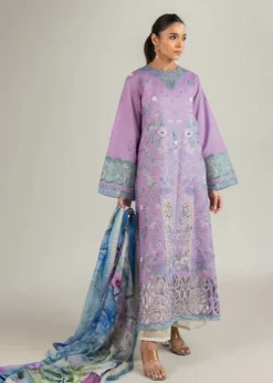 Lawn-3PC Embroidered Shirt with Digital Printed Jacquard Dupatta-1431