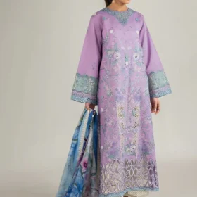 Lawn-3PC Embroidered Shirt with Digital Printed Jacquard Dupatta-1431