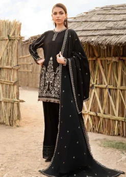 Lawn 3PC Embroidered Shirt with Embroidered Dupatta-1077