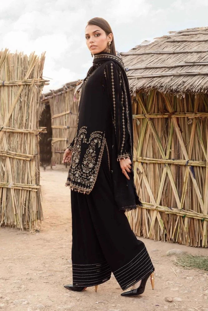 Lawn 3PC Embroidered Shirt with Embroidered Dupatta-1077 - Image 4