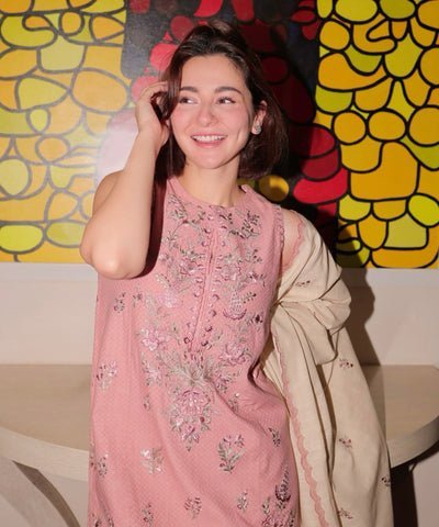 Lawn-3PC Embroidered Shirt with Lawn Embroidered Dupatta-1418 - Image 3