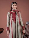 Lawn 3PC Embroidered Shirt with Organza Embroidered Dupatta-1211 - Image 4