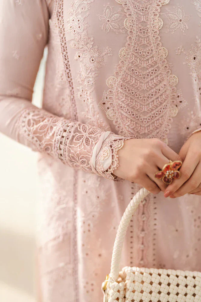 Lawn-3PC Embroidered Shirt with Organza Embroidered Dupatta-1270 - Image 4