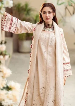Lawn-3PC Embroidered Shirt with Organza Embroidered Dupatta-1357