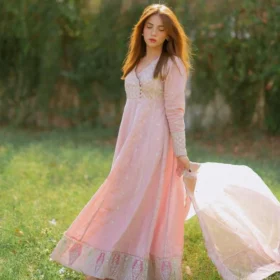 Lawn-3PC Embroidered Shirt with Organza Embroidered Dupatta-1409