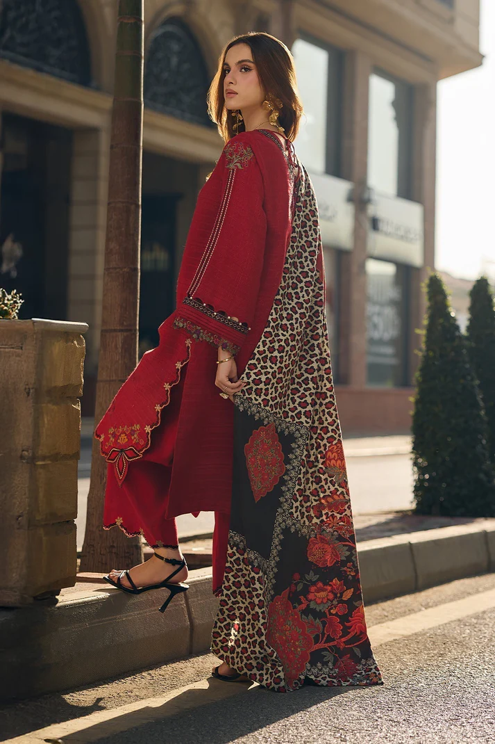 Lawn-3PC Embroidered Shirt With Digital Printed Jauqard Dupatta-5049 - Image 4