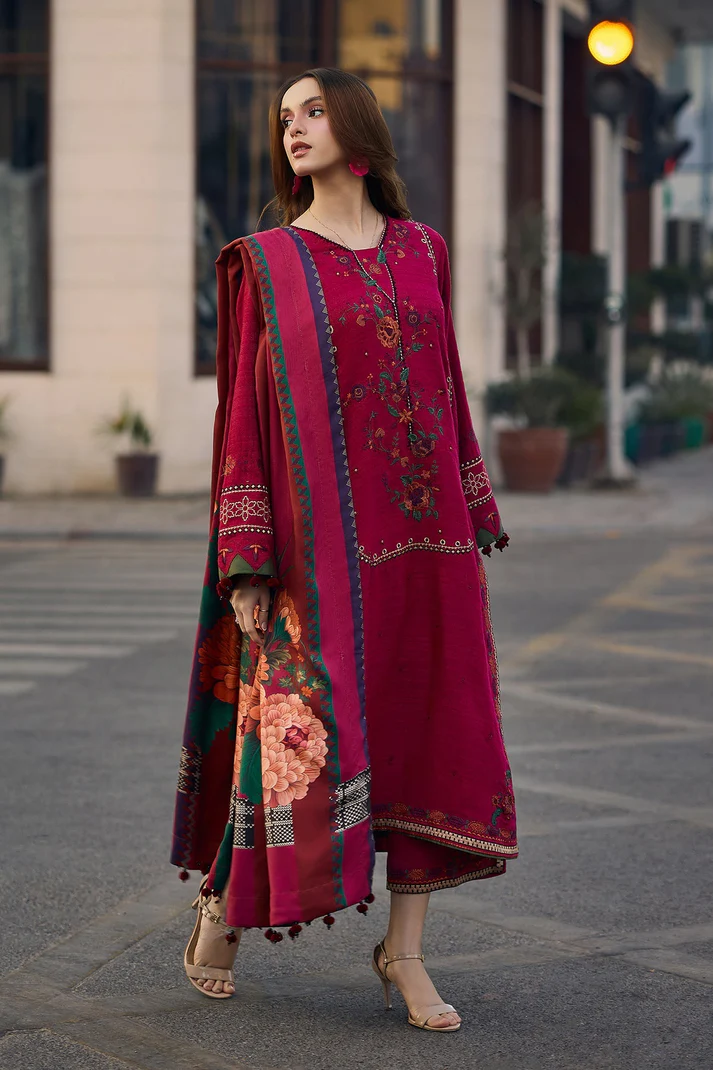 Lawn-3PC Embroidered Shirt with Digital Printed Jacquard Dupatta-5069 - Image 5