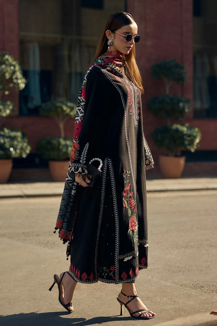 Lawn-3PC Embroidered Shirt With Digital Printed Jauqard Dupatta-5087 - Image 3
