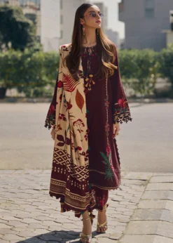 Lawn-3PC Embroidered with Digital Printed Jacquard Dupatta-5021