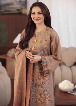 Lawn-3PC Embroidered Shirt With Digital Printed Jauqard Dupatta-5153