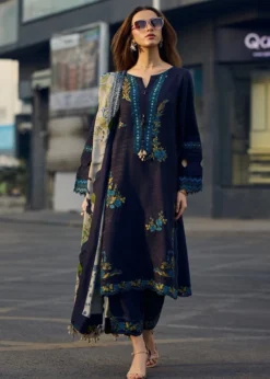 3PC Lawn Embroidered Shirt With Digital Printed Jacquard Dupatta- 5037