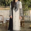 3PC Lawn Embroidered Shirt With Organza Embroidered Dupatta- 5166